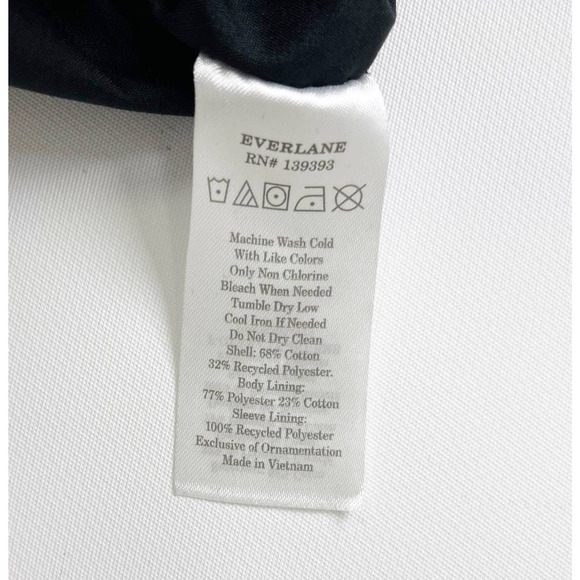 Everlane Womens Cotton Bomber Jacket Medium Black - Picture 9 of 9